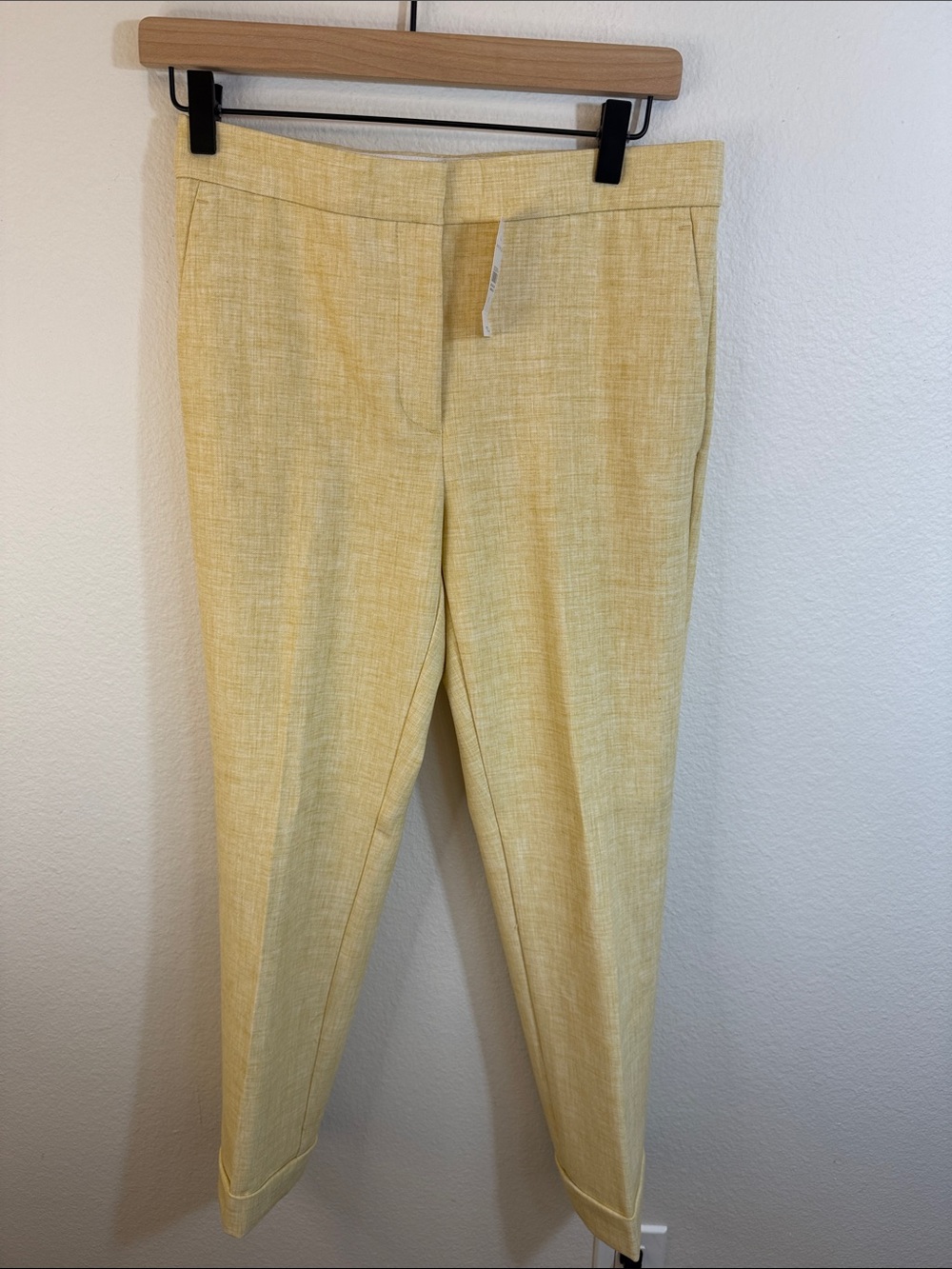 NWT ANN TAYLOR Pale Yellow Straight-Leg Dress Pants